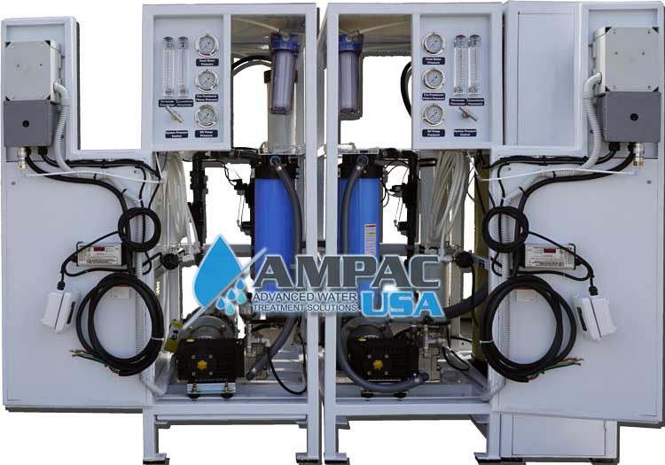 Twin Redundant Seawater Desalination Ro Watermakers 2 X 2,000 Gpd | 2 X 7,500 Lpd