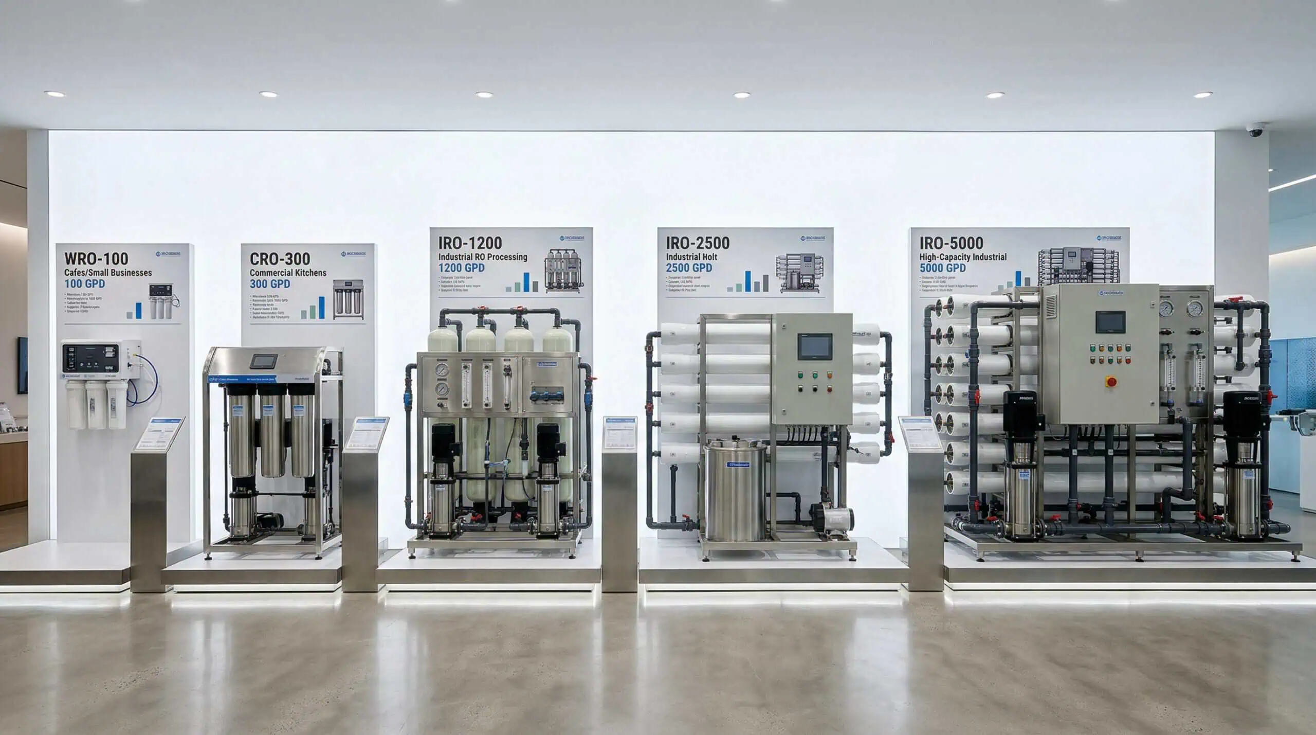 Commercial reverse osmosis systems product lineup