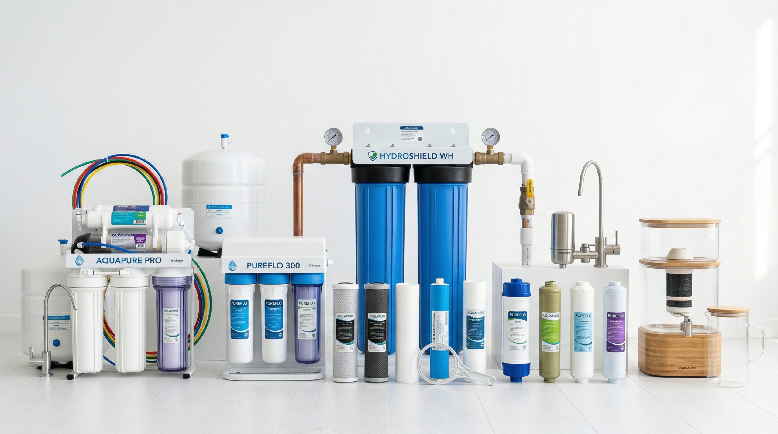 Modern home water filtration systems collection